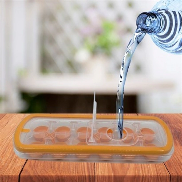 TUFEYO Silikon Tabanlı Yapışmaz Kolay Çıkabilen 12Li Buz Kalıbı