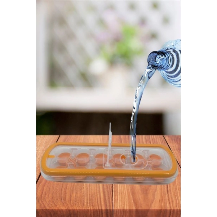 TUFEYO Silikon Tabanlı Yapışmaz Kolay Çıkabilen 12Li Buz Kalıbı