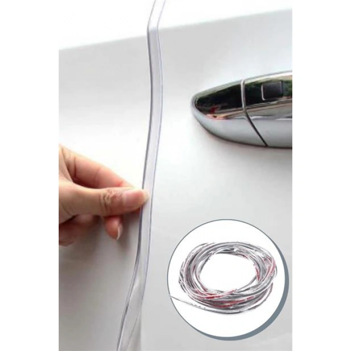 TUFEYO Silikonlu Araç Kapı Koruma Fitili Kapı Çarpma Çizik Önleyici Fitil 5 Metre 3M Bant