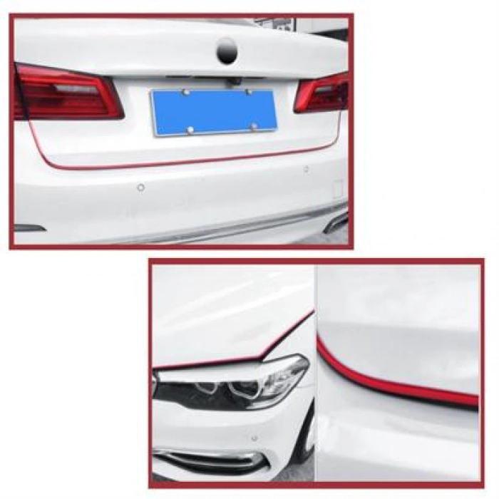 TUFEYO Silikonlu Araç Kapı Koruma Fitili Kapı Çarpma Çizik Önleyici Fitil 5 Metre 3M Bant