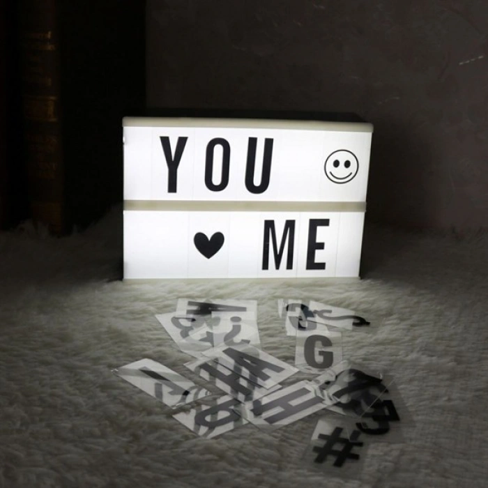 TUFEYO Sinematik Lightbox Dekorasyon Aydınlatma Aksesuarları (A5 Boyut)