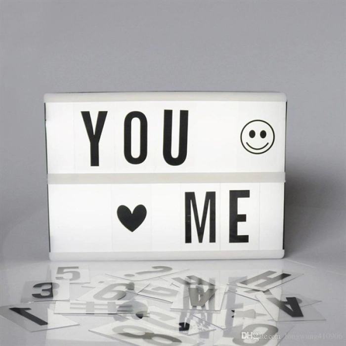 TUFEYO Sinematik Lightbox Dekorasyon Aydınlatma Aksesuarları (A5 Boyut)