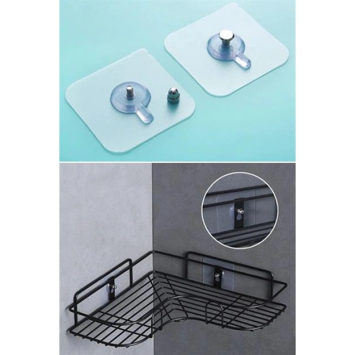 TUFEYO Süper Güçlü Çerçeve Askısı Pin Delgisiz Vidalı Tırnak Kanca Yapışkanlı Raf Tutucu Askı 5li