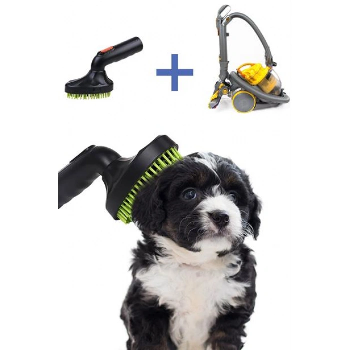 TUFEYO Süpürgeye Takılabilir Ergonomik Kedi Köpek Tüy Tarama Fırçası