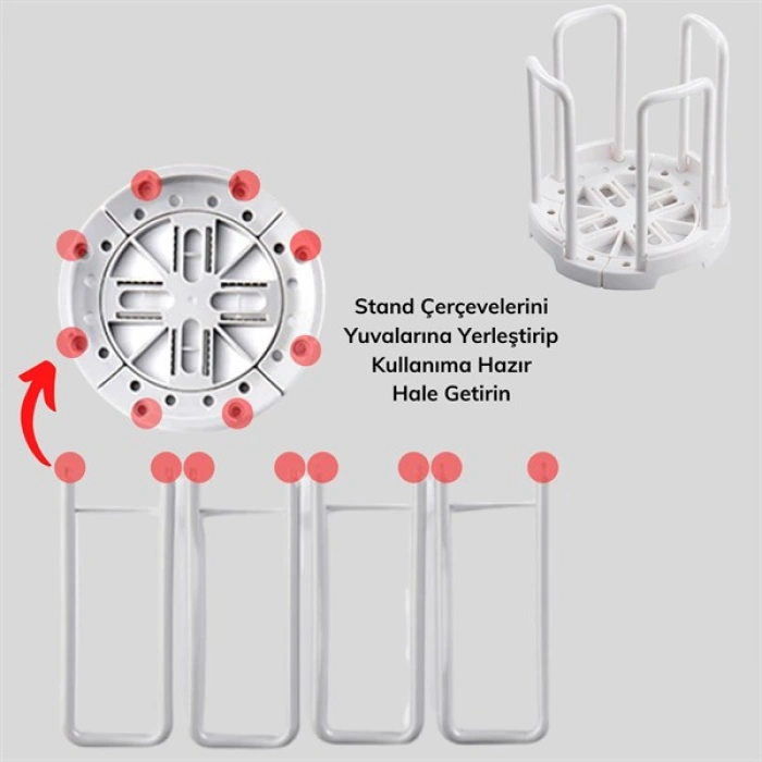 TUFEYO Tabak Bardak Kase Standı Bulaşık Kurutma Tutucu Mutfak Düzenleyici Organizatör