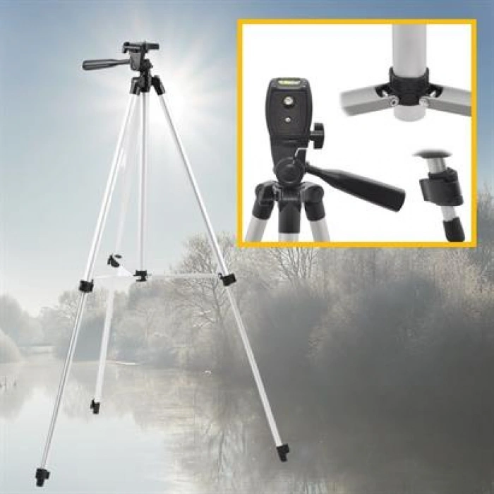 TUFEYO Taşıma Çantalı 130 cm Profesyonel Alüminyum Kamera Tripodu