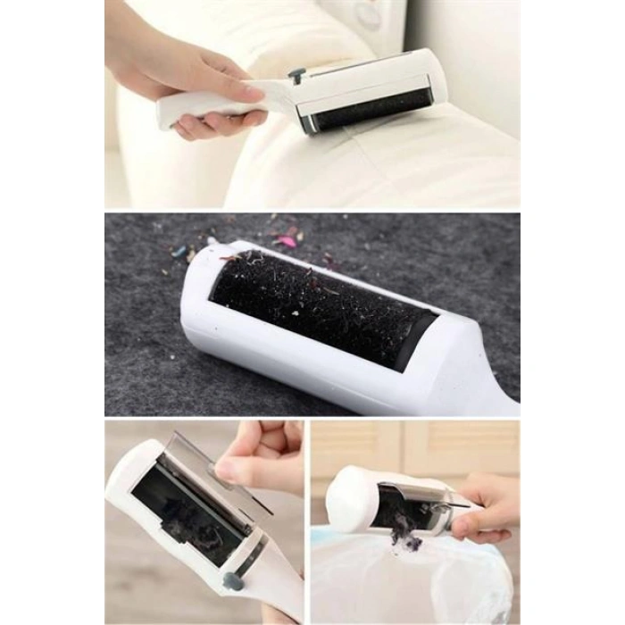 TUFEYO  Taşınabilir Elektrostatik Hazneli Rulo Şeklinde Evcil Hayvan Tüyü Saç Toplayıcısı