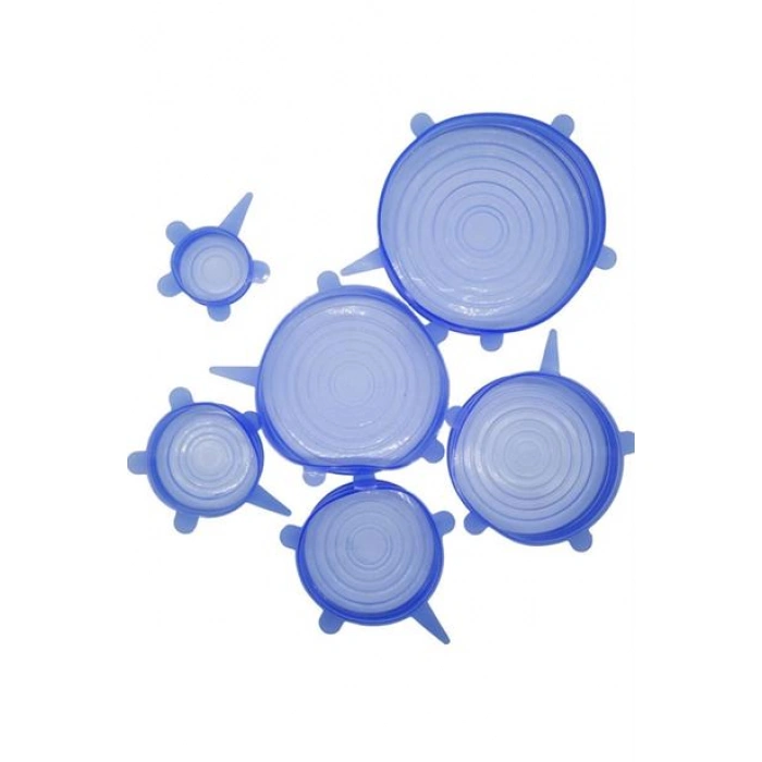TUFEYO Tazeliği Koruyan 6lı Silikon Streç Gıda Saklama Koruma Kapakları