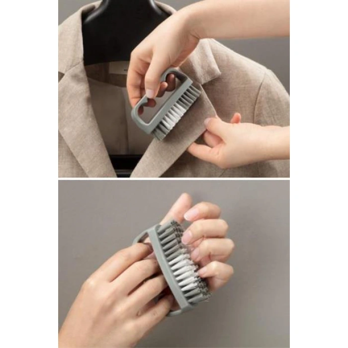 TUFEYO Tutamaçlı Plastik Pratik Tırnak ve Kıyafet Yaka Temizlik Fırçası- TP-113