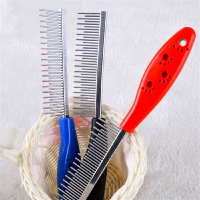TUFEYO Tüy Açıcı Kedi Köpek Tarağı Tek Taraflı Metal Dişli Evcil Hayvan Bakım Fırçası