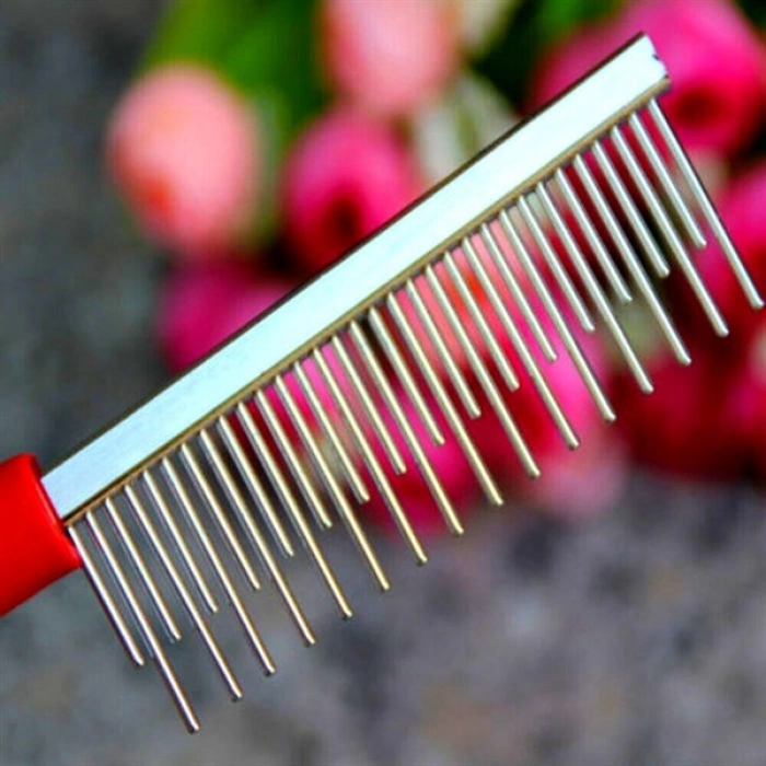 TUFEYO Tüy Açıcı Kedi Köpek Tarağı Tek Taraflı Metal Dişli Evcil Hayvan Bakım Fırçası