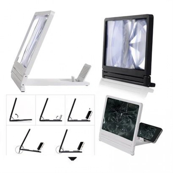 TUFEYO Universal Telefon Tablet Ekran Büyütücü Standlı Projektör Aleti