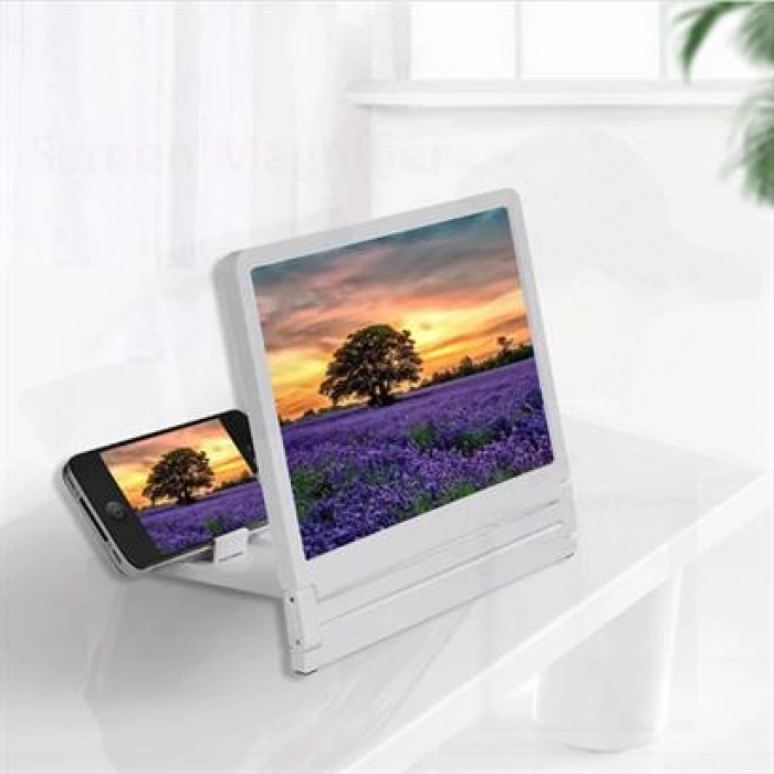 TUFEYO Universal Telefon Tablet Ekran Büyütücü Standlı Projektör Aleti
