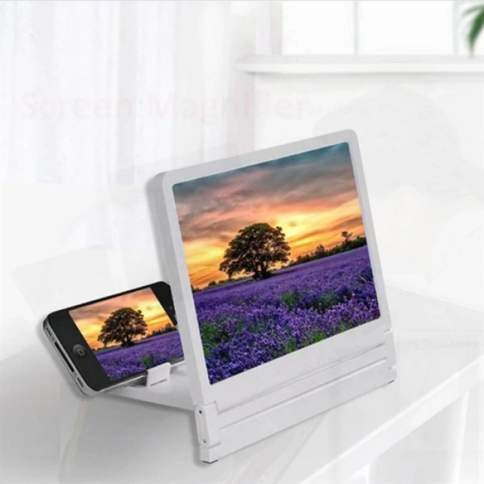 TUFEYO Universal Telefon Tablet Ekran Büyütücü Standlı Projektör Aleti