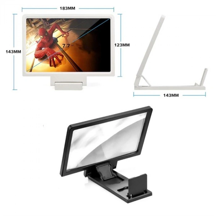 TUFEYO Universal Telefon Tablet Ekran Büyütücü Standlı Projektör Aleti