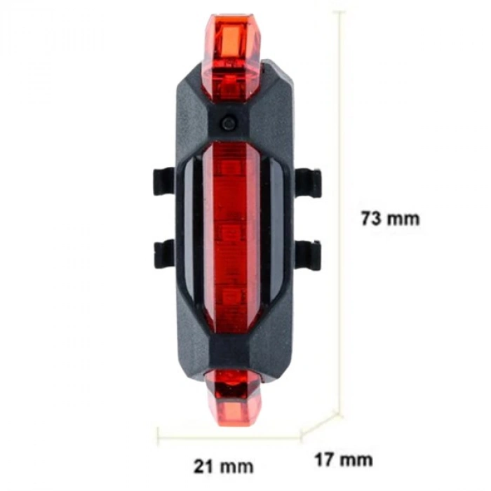 TUFEYO Usb Şarj Edilebilir Parlak Bisiklet Led Lamba Su Geçirmez Güvenlik Uyarı Arka Lamba Işığı