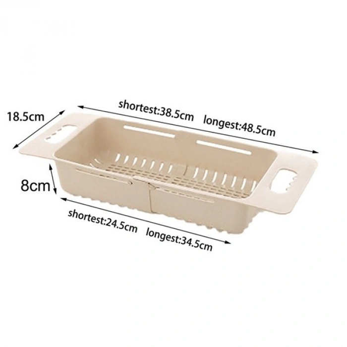 TUFEYO Uzayıp Kısalabilen Ayarlanabilir Plastik Lavabo Mutfak Süzgeci