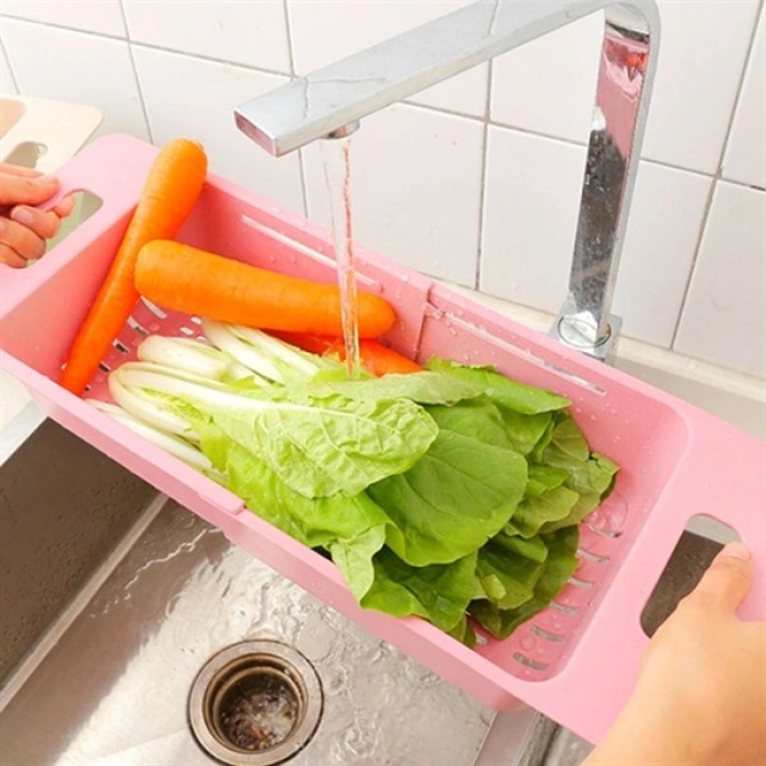 TUFEYO Uzayıp Kısalabilen Ayarlanabilir Plastik Lavabo Mutfak Süzgeci