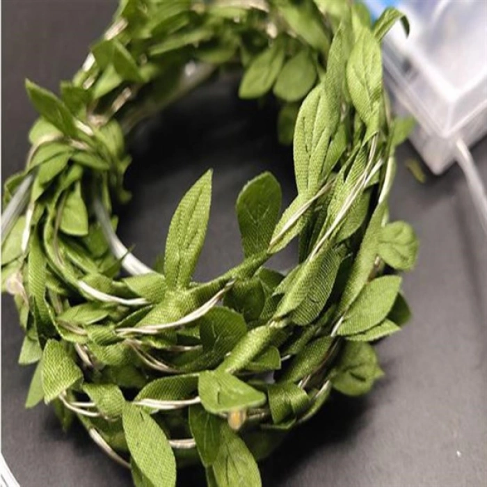 TUFEYO Yapraklı Dekorlu 3 Metre Peri Led Pilli  Işık Yılbaşı Aydınlatma