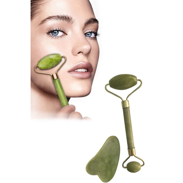 TUFEYO Yeşim Taşı Çift Taraflı Cilt Masaj Aleti