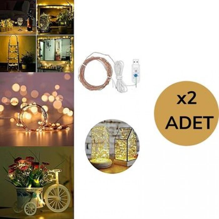 TUFEYO Yılbaşı ve Özel Konsept Dekorasyon 5 Mt USB Bağlantılı Led Işık