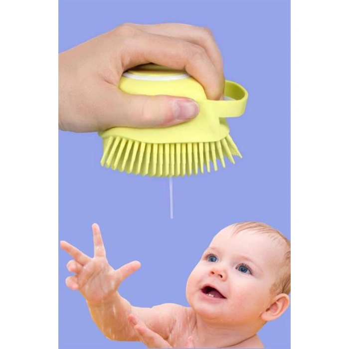 TUFEYO Yumuşak Silikon Malzemeli Esnek Jel Hazneli Masaj Fonksiyonlu Etkili Banyo Duş Kese Lifi