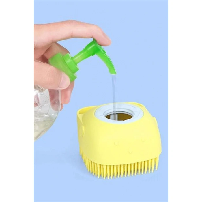 TUFEYO Yumuşak Silikon Malzemeli Esnek Jel Hazneli Masaj Fonksiyonlu Etkili Banyo Duş Kese Lifi