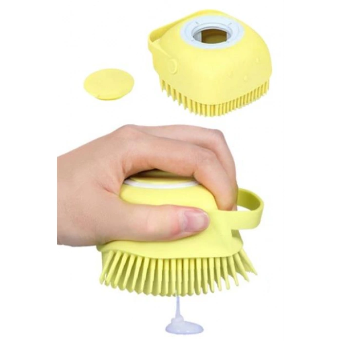 TUFEYO Yumuşak Silikon Malzemeli Esnek Jel Hazneli Masaj Fonksiyonlu Etkili Banyo Duş Kese Lifi