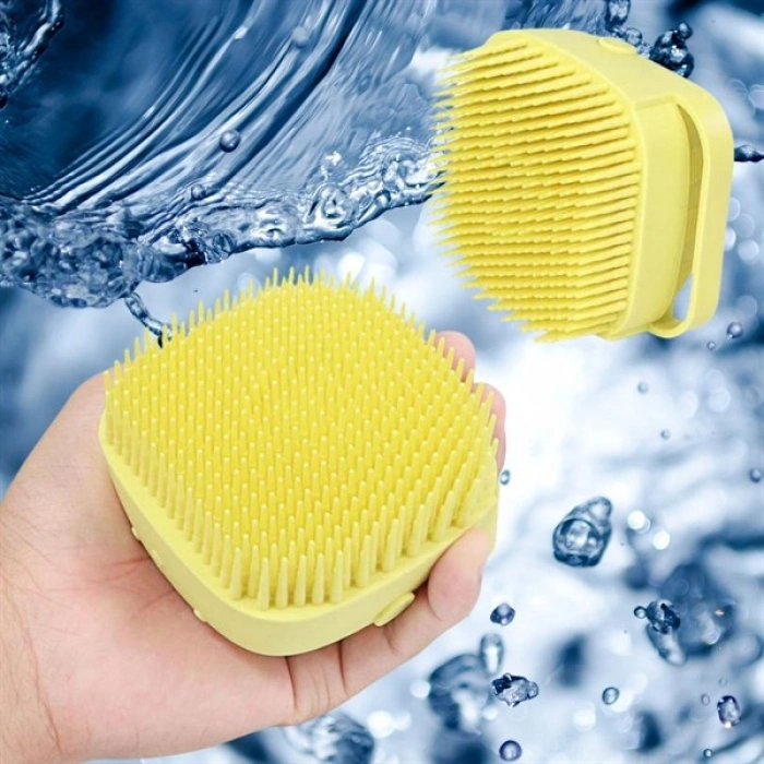 TUFEYO Yumuşak Silikon Malzemeli Esnek Jel Hazneli Masaj Fonksiyonlu Etkili Banyo Duş Kese Lifi