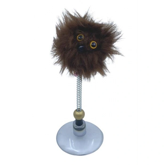 TUFEYO Zıp Zıp  Tüylü Yaylı Serbest Hareket Eden Rengarenk Sevimli Evcil Hayvan Oyuncağı