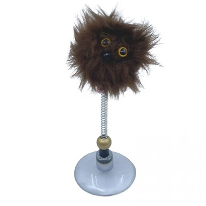 TUFEYO Zıp Zıp  Tüylü Yaylı Serbest Hareket Eden Rengarenk Sevimli Evcil Hayvan Oyuncağı