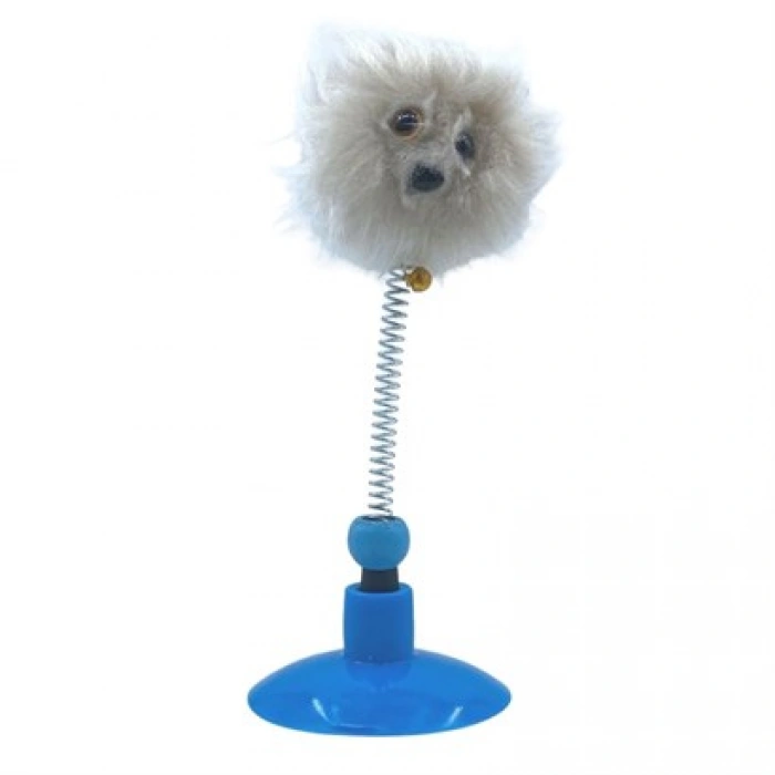 TUFEYO Zıp Zıp  Tüylü Yaylı Serbest Hareket Eden Rengarenk Sevimli Evcil Hayvan Oyuncağı