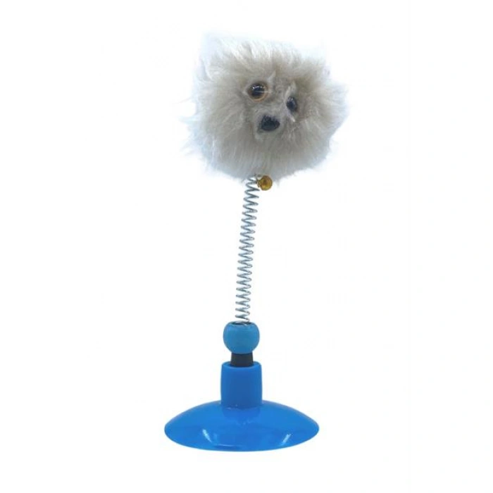 TUFEYO Zıp Zıp  Tüylü Yaylı Serbest Hareket Eden Rengarenk Sevimli Evcil Hayvan Oyuncağı