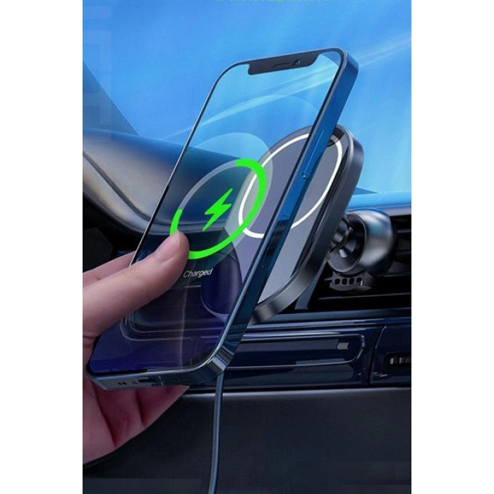 Buffer® 15w Mıknatıslı Takılabilen Hızlı Şarj Tüm Cihaz Ve Araçlara Uyumlu Araç İçi Şarj Cihazı