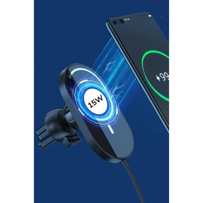 Buffer® 15w Mıknatıslı Takılabilen Hızlı Şarj Tüm Cihaz Ve Araçlara Uyumlu Araç İçi Şarj Cihazı