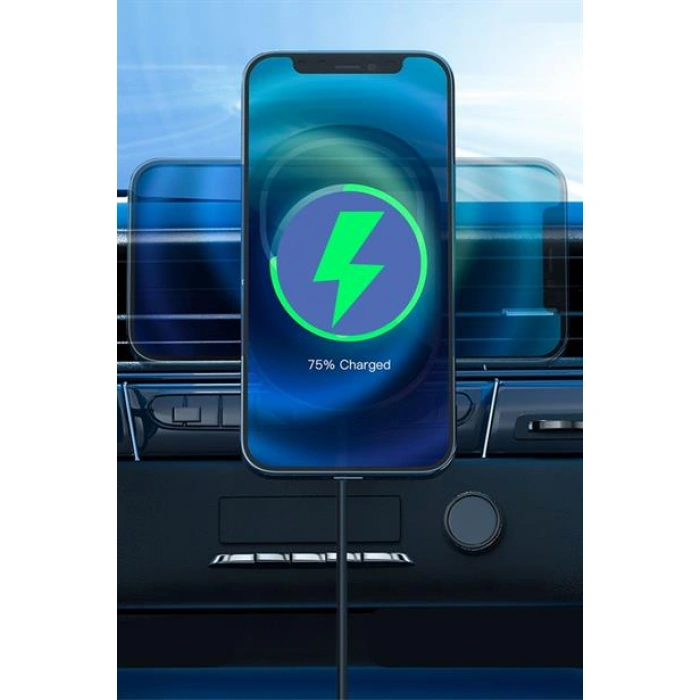 Buffer® 15w Mıknatıslı Takılabilen Hızlı Şarj Tüm Cihaz Ve Araçlara Uyumlu Araç İçi Şarj Cihazı