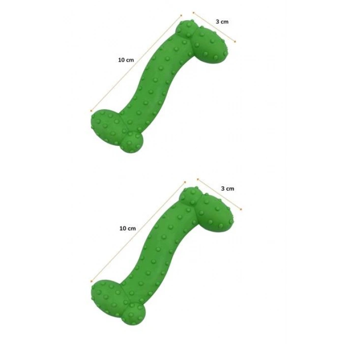 TUFEYO Tiny Kemik Oyuncağı Tırtıklı Yüzey Küçük Kemik Plastik Köpek Oyuncağı