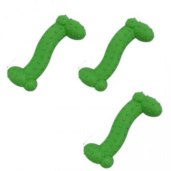 TUFEYO Tiny Kemik Oyuncağı Tırtıklı Yüzey Küçük Kemik Plastik Köpek Oyuncağı