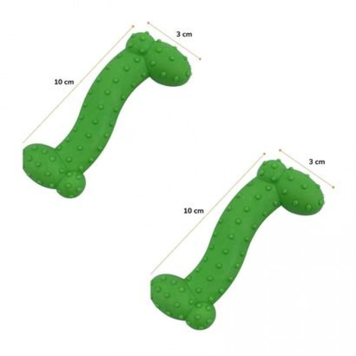 TUFEYO Tiny Kemik Oyuncağı Tırtıklı Yüzey Küçük Kemik Plastik Köpek Oyuncağı