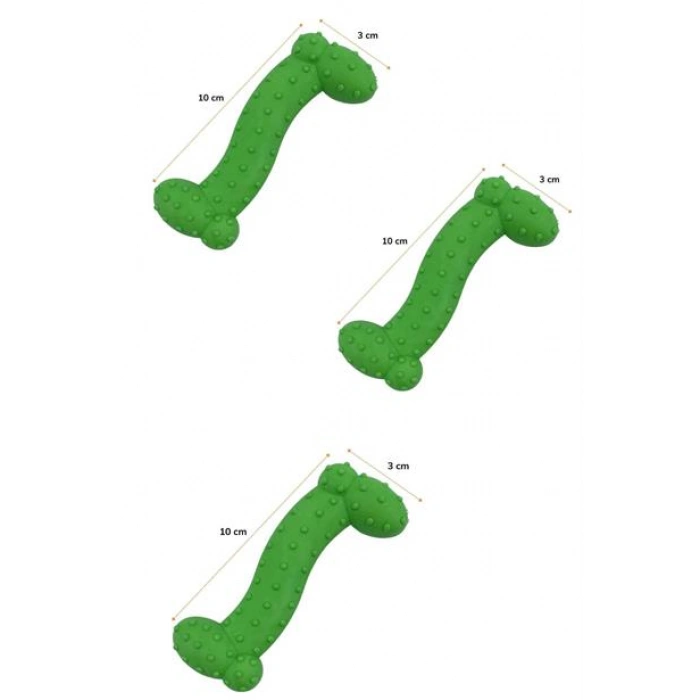 TUFEYO Tiny Kemik Oyuncağı Tırtıklı Yüzey Küçük Kemik Plastik Köpek Oyuncağı