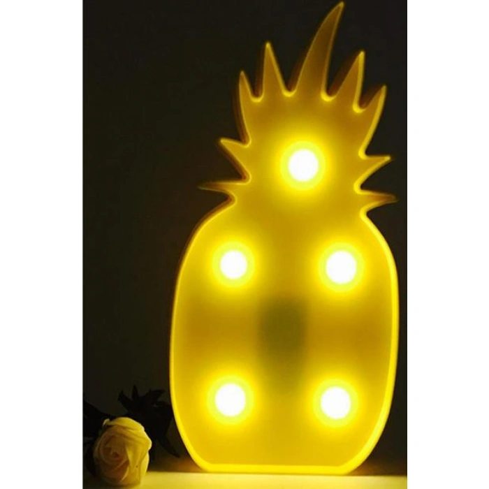 TUFEYO Ananas Şeklinde Ledli Dekoratif Eğlenceli Çocuk Gece Lambası