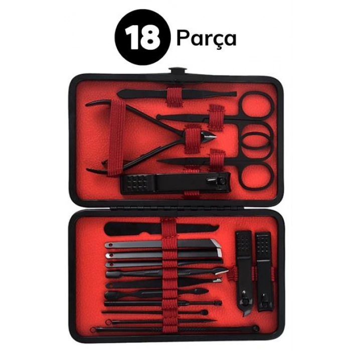 TUFEYO 18 Parça Çanta Tipi Manikür Pedikür Tırnak Bakım Seti