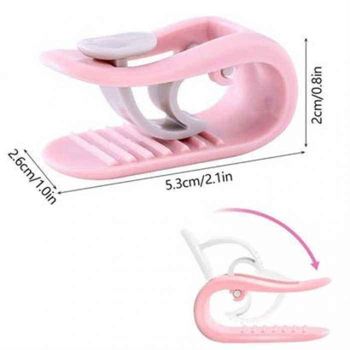 TUFEYO 4 Adet İğnesiz Yorgan Çarşaf Ve Perde Tutucu Sabitleyici Kaydırmaz Örtü Düzenleyici Klips