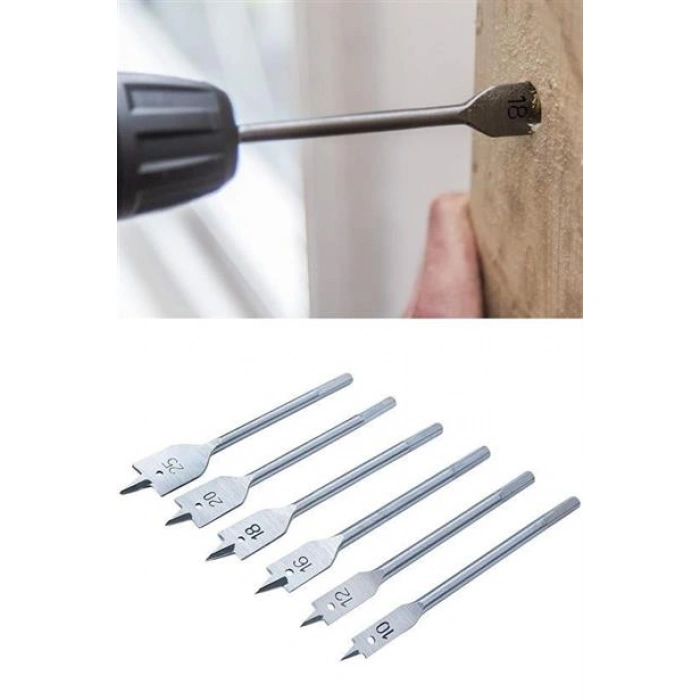 TUFEYO 6 Parça Tahta Ahşap Oyma Yaprak Matkap Ucu Seti