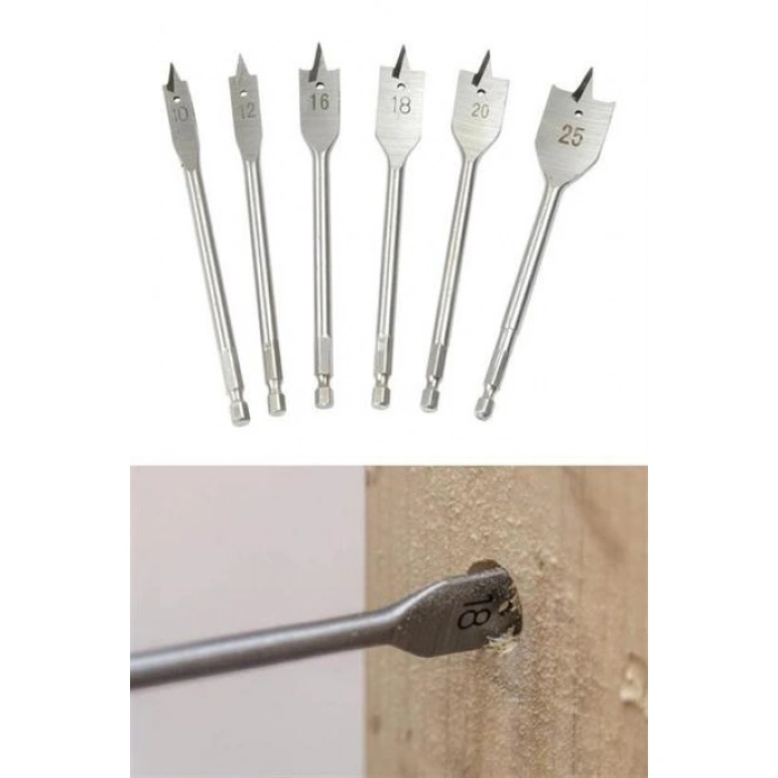 TUFEYO 6 Parça Tahta Ahşap Oyma Yaprak Matkap Ucu Seti