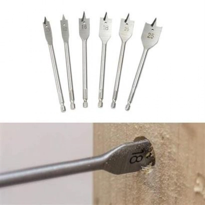 TUFEYO 6 Parça Tahta Ahşap Oyma Yaprak Matkap Ucu Seti