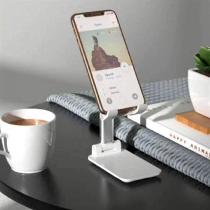 TUFEYO Pembe Aynalı Cep Telefonu Sabitleyici Stand Katlanabilir Ayarlanabilir Telefon Standı