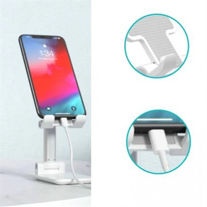 TUFEYO Pembe Aynalı Cep Telefonu Sabitleyici Stand Katlanabilir Ayarlanabilir Telefon Standı