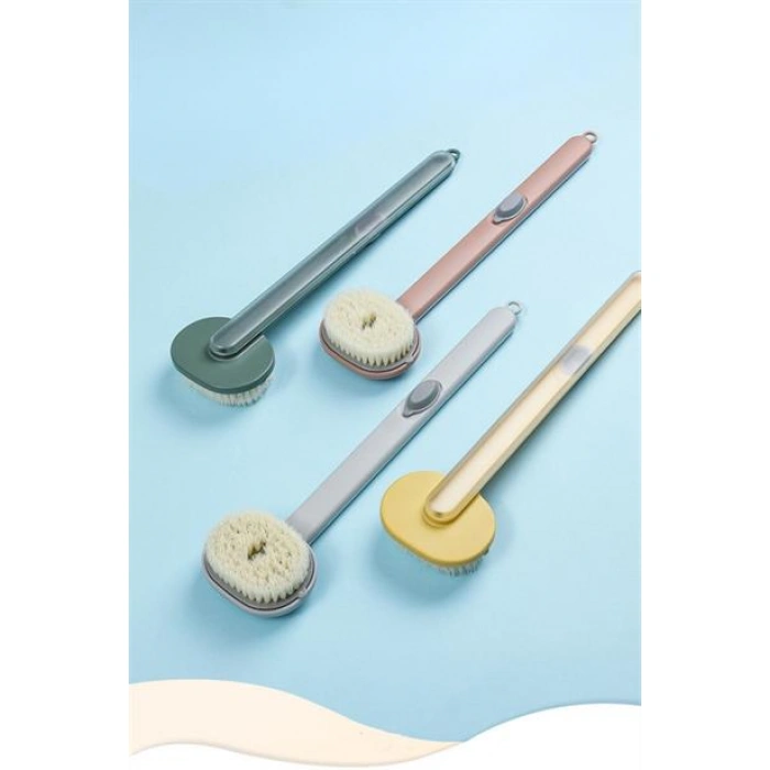 TUFEYO  Duş Jeli Hazneli Uzun Saplı Banyo Sırt Fırçası