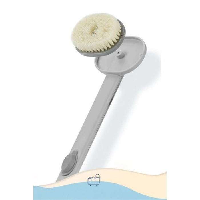 TUFEYO  Duş Jeli Hazneli Uzun Saplı Banyo Sırt Fırçası